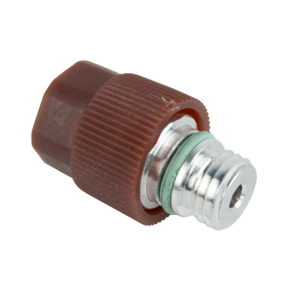 A/C Service Valve High Side R-134a Port Adapter With Replaceable Valve Cores Air Conditioning Pipeline