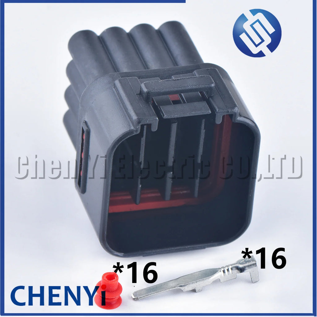1 Set Black 16 Pin Auto Waterproof Electric Wire Cable Connector Male Or Female Socket Plug 6085-0510 6188-0353 6185-0510
