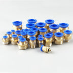 5PCS PC Pneumatic Quick Connector - 4-12mm Push In Fitting for 1/8" 1/4" 3/8" 1/2" BSPT Thread Air Hose & Tube,Industrial Use