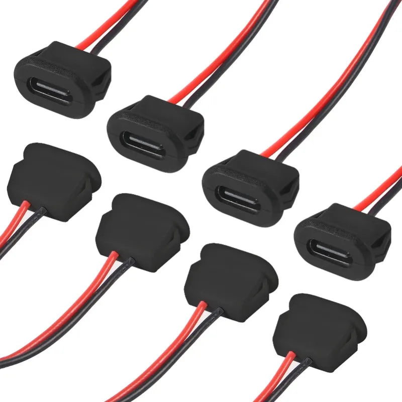 Type-C High Current Fast Charging Jack Port 3A Charger Plug Socket Connector Jack Female  USB-C with Card Buckle 2/4/10/20pcs