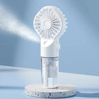 Portable Handheld Spray Fan - Mini Air Cooler with Water Refill, Humidifying Function & Powerful Airflow for Personal Use Amagi