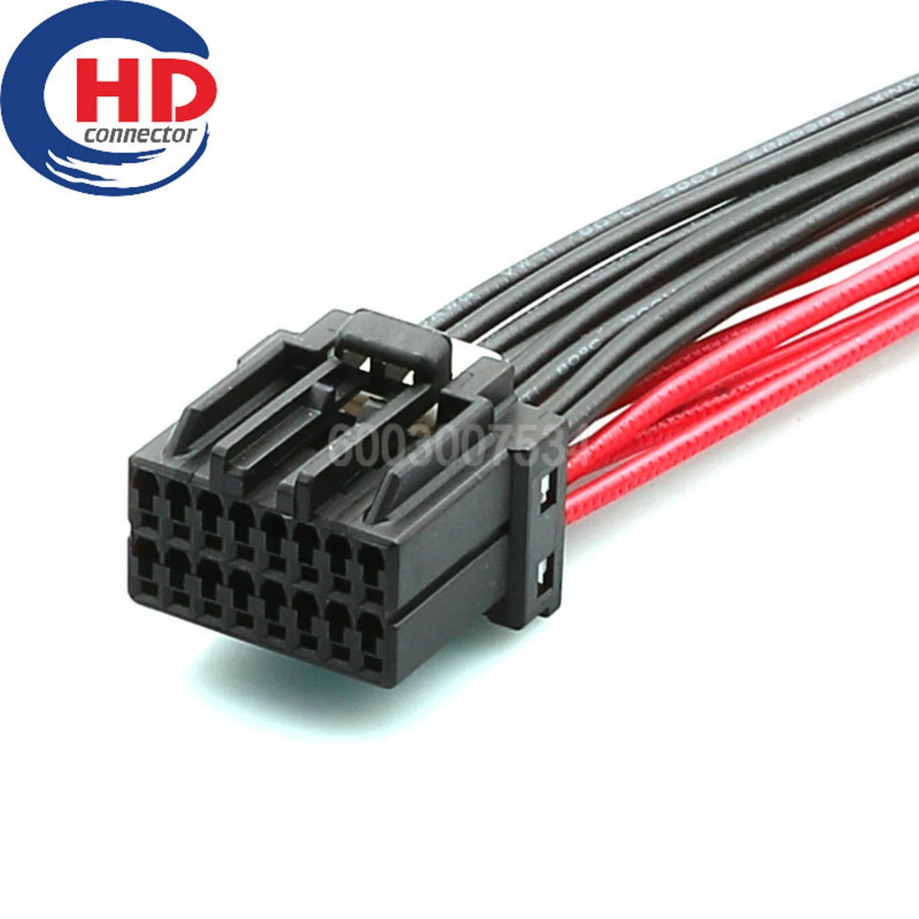 16 Pin Unsealed Male Female Connector Cable Motorcycle Electrical Harnesses Wiring Harness Housing 1473196-1 175966-2