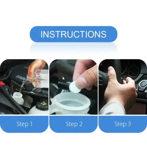 Car Windshield Cleaning Effervescent Multifunctional Glass Water Tablets Solid Cleaner Windshield Spray Car Wash Accessories