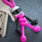 Handmade Building Block Keychain Biker Helmet Pendant Bag Rope Braided Paracord Backpack Doll Hanging Buddy Pendan Amagi