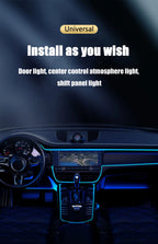 1M/3M/5M USB LED Ambient Light For Car LED Panel Dashboard Neon Strip Interior Decorations Atmosphere EL Light Line Tube With