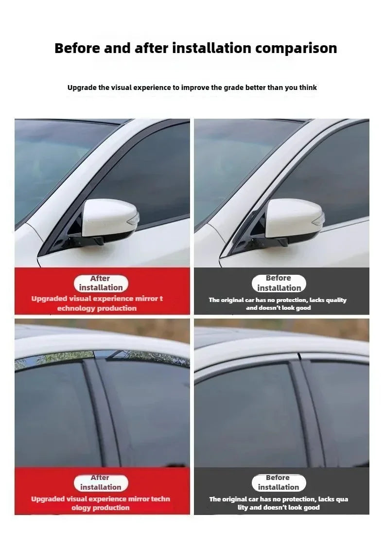 PVC Car Edge Protector Sticker Universal Fit for Automotive Window Trim and Side Molding DIY Bodywork Decoration Black Line Tape