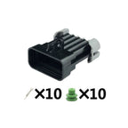 10-PIN Connector Waterproof 1.5mm Male Female Connector Wiring Harness  Cable Plug 12045808 12065425 With Terminals
