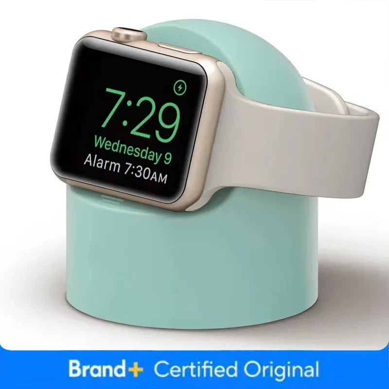 For Apple Watch Series 11 10 9 8 7 6 5 SE Ultra 3 2 1 Charger Dock Station Silicone Bracket Iwatch Cable Holder Charger Stand Am