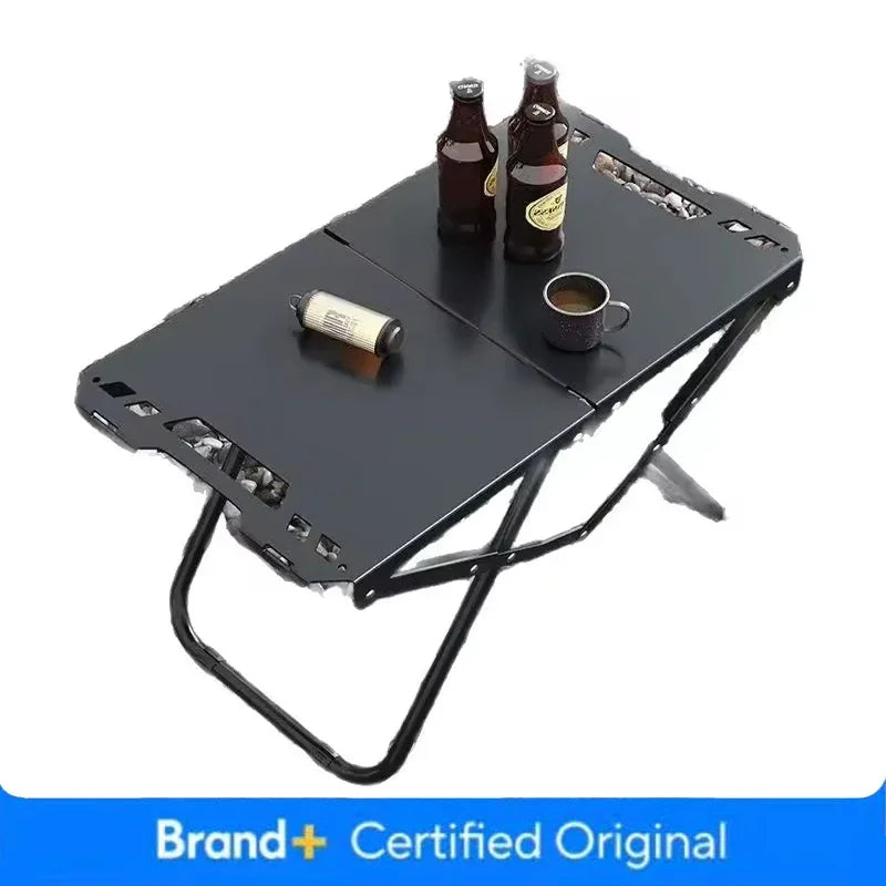 Multi Functional Outdoor Folding Table for Self Driving Hiking Convenient Metal Small Table Can Be Spliced To Hang Items Amagi