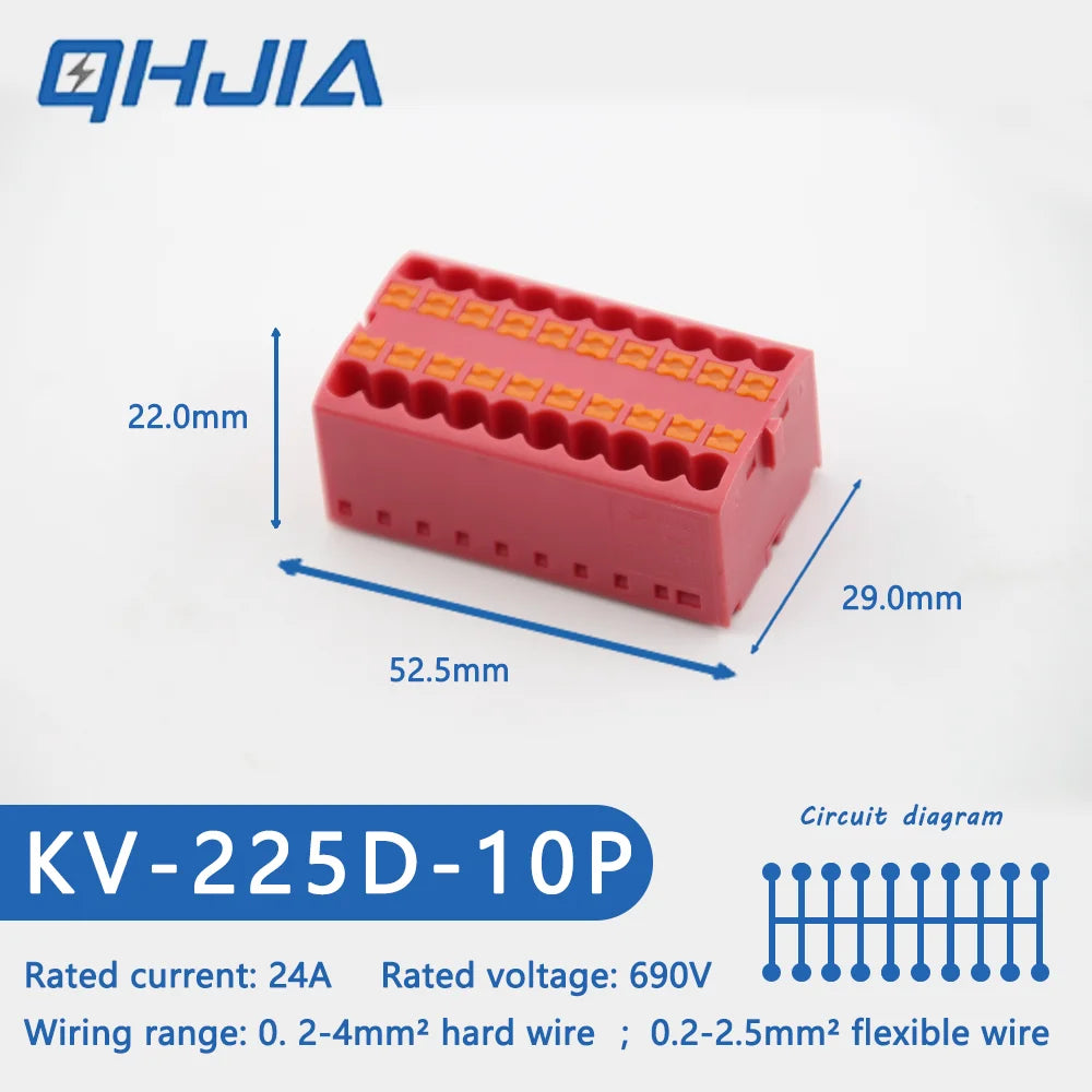 Fast Wiring Mini Rail-Type Quick Junction Box | 1-In-Multi-Out Plug-in Terminal Wire Connector for Easy Electrical Connection