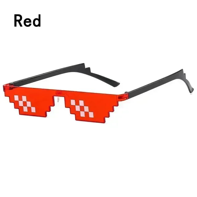 8 Bit Thug Life Sunglasses Pixelated Men Women Brand Party Eyeglasses Mosaic UV400 Vintage Eyewear Unisex Gift Toy Glasses Amagi