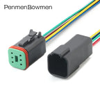 1 Set 2 3 4 6 8 12 Pin Auto Deutsch DT Series Enhanced Seal Electrical Cable Connectors Female Male Wire Harness Plug