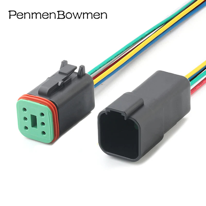 1 Set 2 3 4 6 8 12 Pin Auto Deutsch DT Series Enhanced Seal Electrical Cable Connectors Female Male Wire Harness Plug