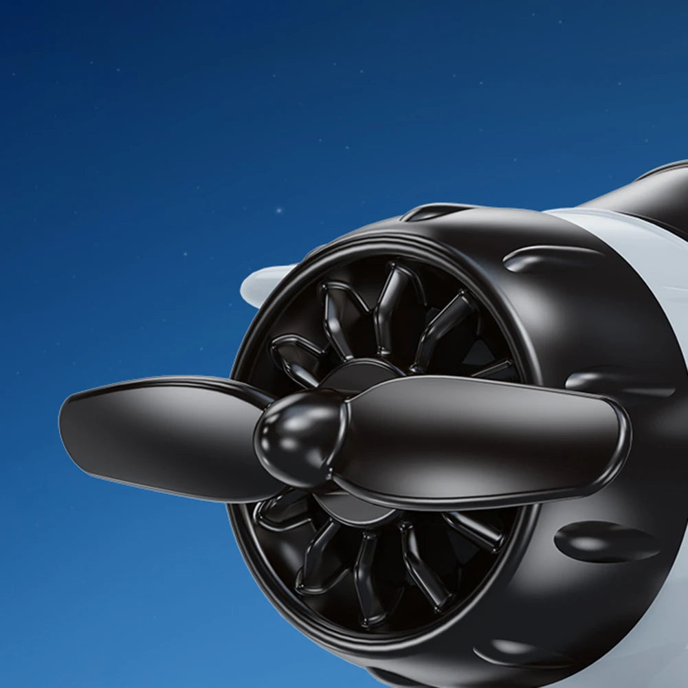 1PC Solar Energy Powered Rotating Propeller Fighter Ornaments Car Solar Decor Auto Interior Decoration Solar Aircraft Model