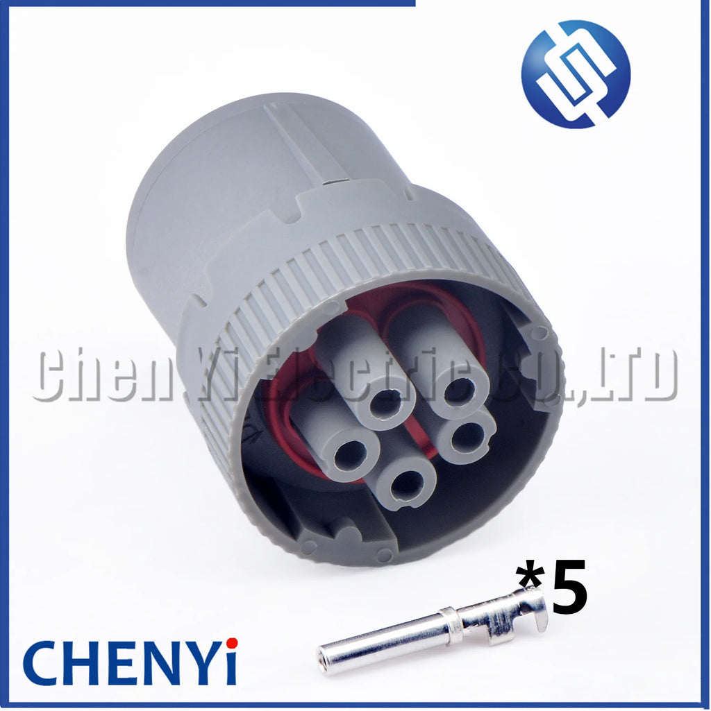DEUTSCH Gray 5 Pin Waterproof connector HD16-5-16S HD10-5-16P HD10 1.5 Series Flame Retardant diagnosis Plug With pins