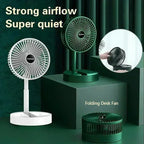 Retractable Small Electric Fan USB Charging Portable Foldable Mini Fan High Duration Low Noise for Home Office Amagi