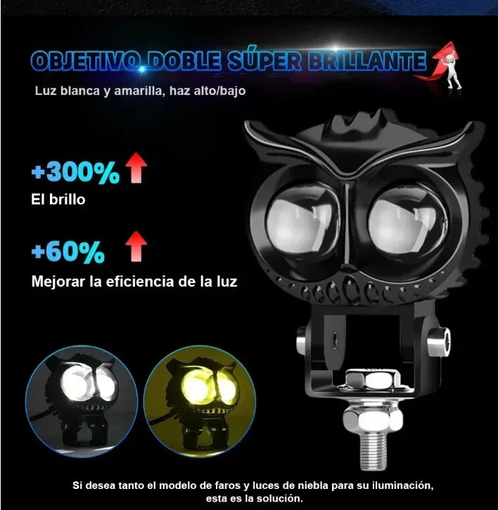 Bright LED Electric Lamp 2pcs Ultra Bright LED Electric Lamp - Yellow and White Color for Auto Motorcycle Working Light Amagi