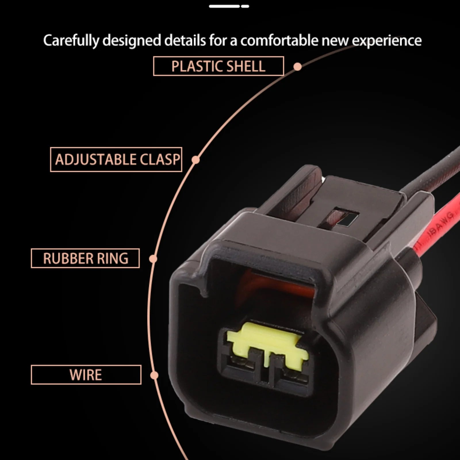 2 PIN Connector Waterproof 2.3mm Male Female Connector FW-C-2M-B FW-C-2F-B Wiring Harness
