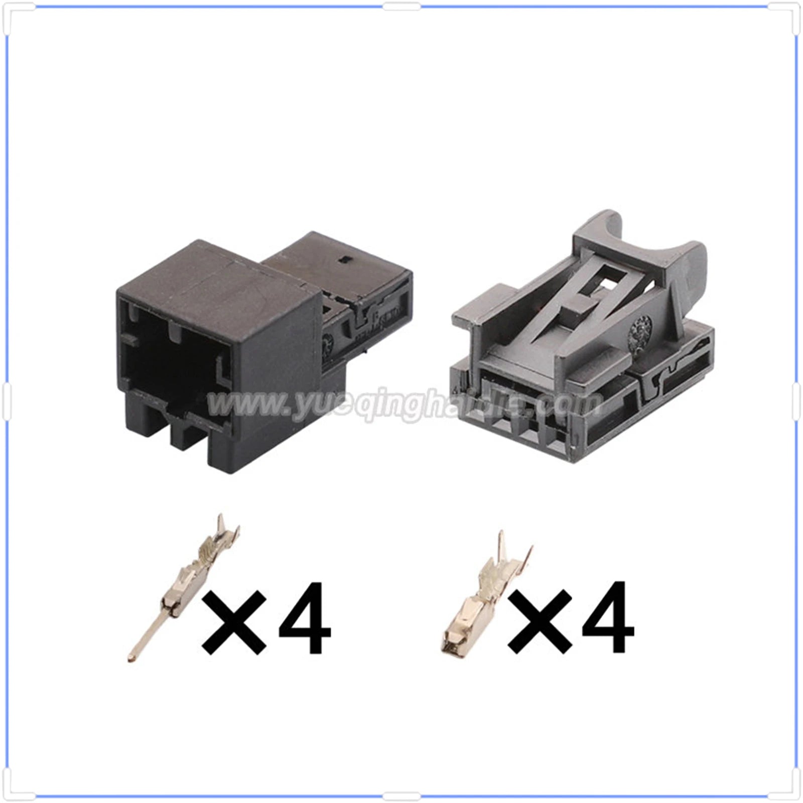 4Pin Connector Unsealed 0.6mm Male Female Connector Wire Harness Socket AC Assembly Lamp Housing for VW Audi 8K0972994 8K0973754