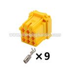 9PIN Connector 2.8mm Unsealed Male Female Connectors Wiring Harness Cable Socket 8-968971-1 Grey Yellow White