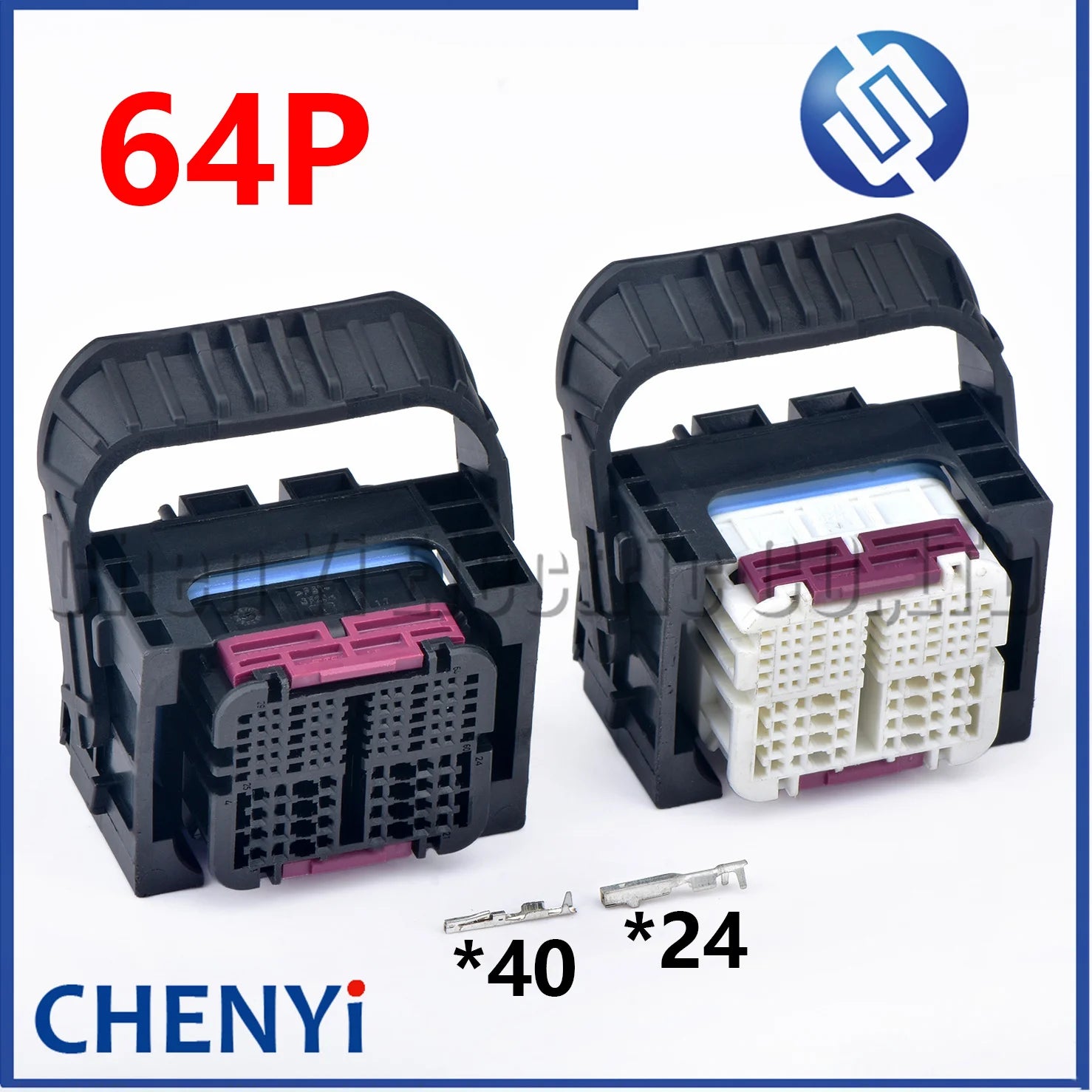 64 Pin Automotive waterproof connector engine Computer board ECU plug 9302475-01 1-2208825-1 1-2208825-2