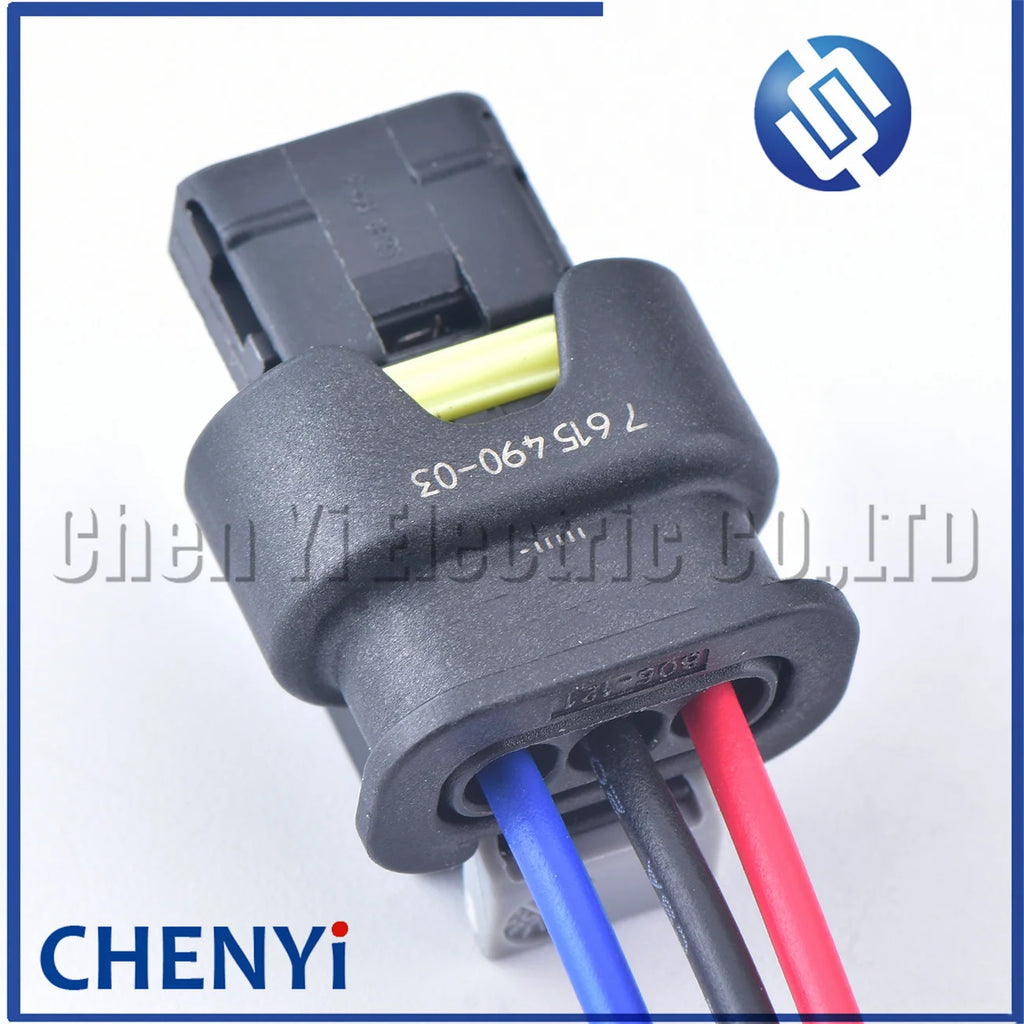 3 Pin auto waterproof automotive cable connector reversing radar camshaft sensor plug Pigtail 805-121-521 7615490-03 A0225452426