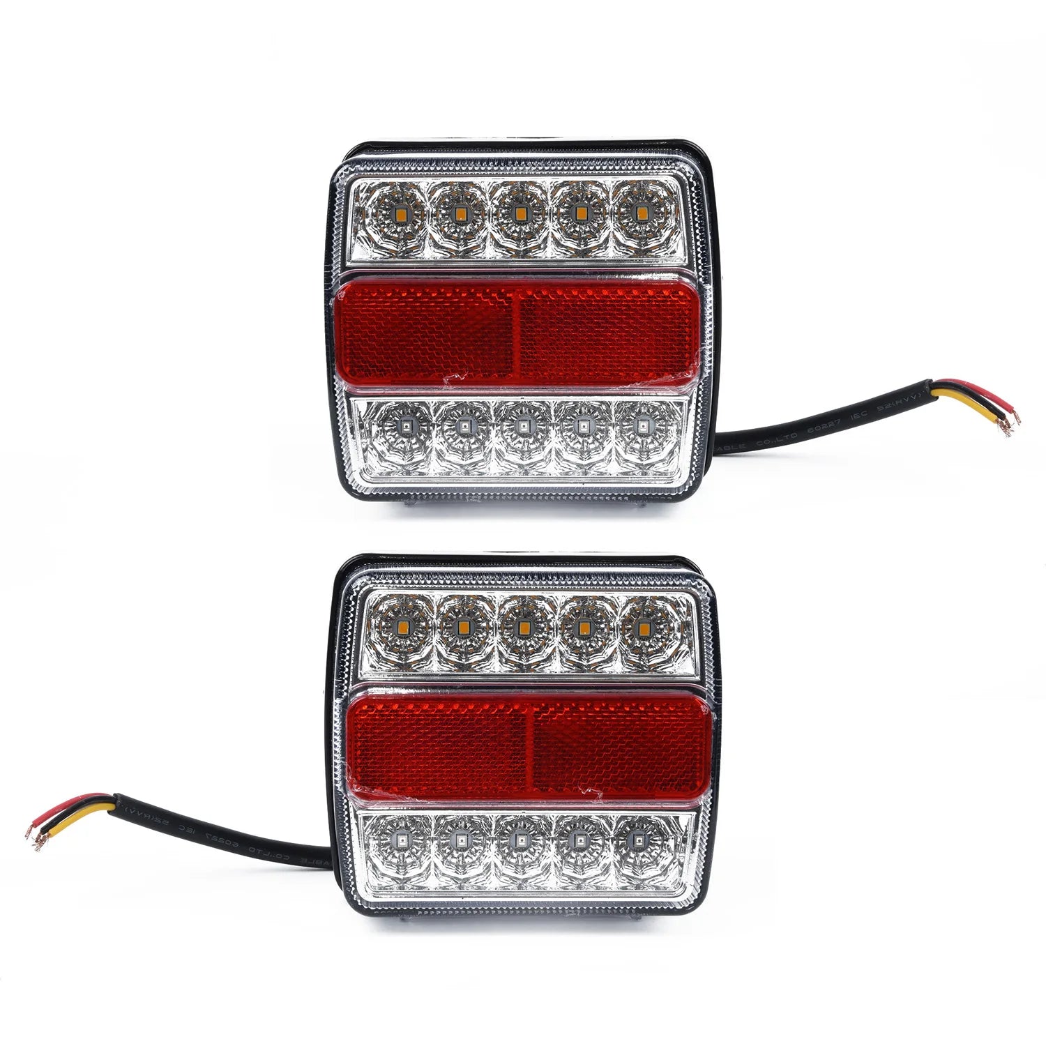 2Pcs Rear Submersible Trailer Tail Lights Kit Boat Marker Truck Waterproof Campers Trailer Taillights