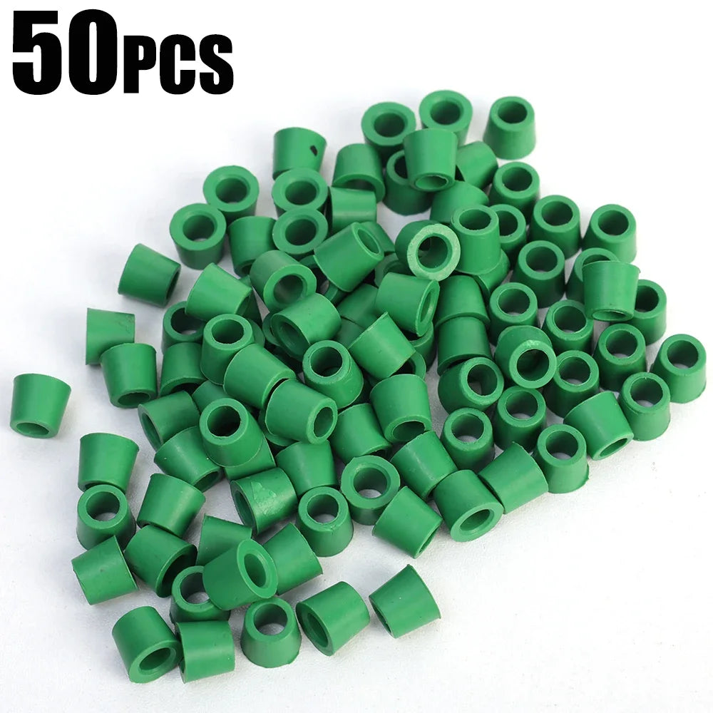 Green Air Conditioning 100/50pcs 1/4'' Charging Hose 1/4'' Valve Gasket Manifold Repair Seal Kit Replacement Car Accessories New