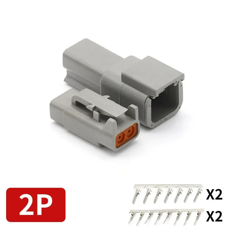 Deutsch DT/DTM/DTP/DTF Series Waterproof Connector 2-12Pin | Flange Mount for Automotive & Industrial Wiring Harness