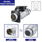 PLS20 WS20 TP20 Aviation Connector 20mm Opening Diameter 2-12 Pin Male Female Circular Plug Socket Metal Shell Waterproof IP67