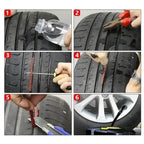 Tire Repair Tool Kit with Rubber Strips Tubeless Tyre Puncture Studding Plug Set Motorcycle Bike Truck Repair Accessories Amagi