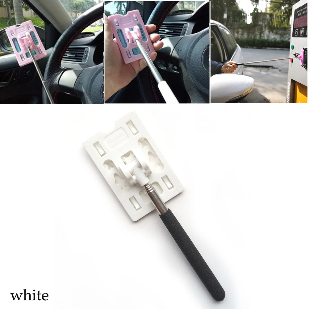 Adjustable Touch Stick Holder Touch And Toll Card Stick Holder TnG Stick Stickable Telescopic Parking Toll Swiping Sticks
