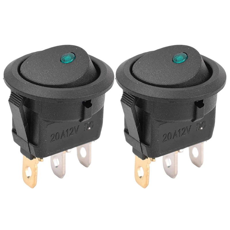 Automotive Rocker Switch 12V 3 Pin Cat Eye LED Light ON OFF Toggle Dash Replacement for Car Motorcycle Marine Boat RV Parts New