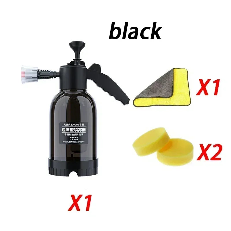 High Pressure 2L Household Car Dual-use Cleaning Foam Spray Pot Acid Alkali Resistant Large Capacity Glass Spray Pot Fan Amagi