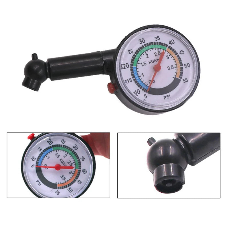 Car Tire Pressure Gauge Auto Tire Inflation Pressure Gauge High Precision Meter Detector Portable Mini Air Pressure Gauge