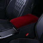 Imitation Rabbit Plush Car Armrest Box Mat Interior Center Armrest Box Cover Handhold Cover Mat Protection Mat Accessories Tools