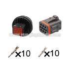 10 PIN Waterproof 1.5mm Series Male Female Automobile Connectors Electronic Plug 132010-000 132010-001 For ITT CTB Type