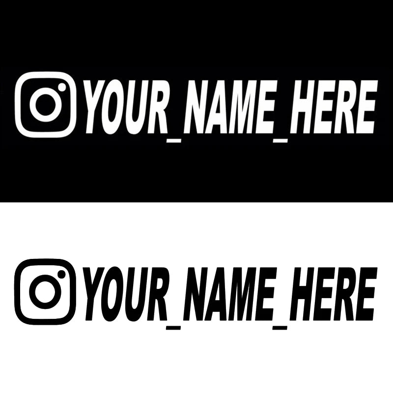 20cmx4cm Personalized Instagram Car Sticker Vinyl Decals Motorcycle Car Stickers（Cannot be customized）