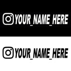 20cmx4cm Personalized Instagram Car Sticker Vinyl Decals Motorcycle Car Stickers（Cannot be customized）