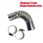 Air Diesel Parking Heater Stainless Steel Exhaust Pipe Tube Gas Vent Hose +Aluminum Foil Sleeve With Hose Clamp For Car Amagi