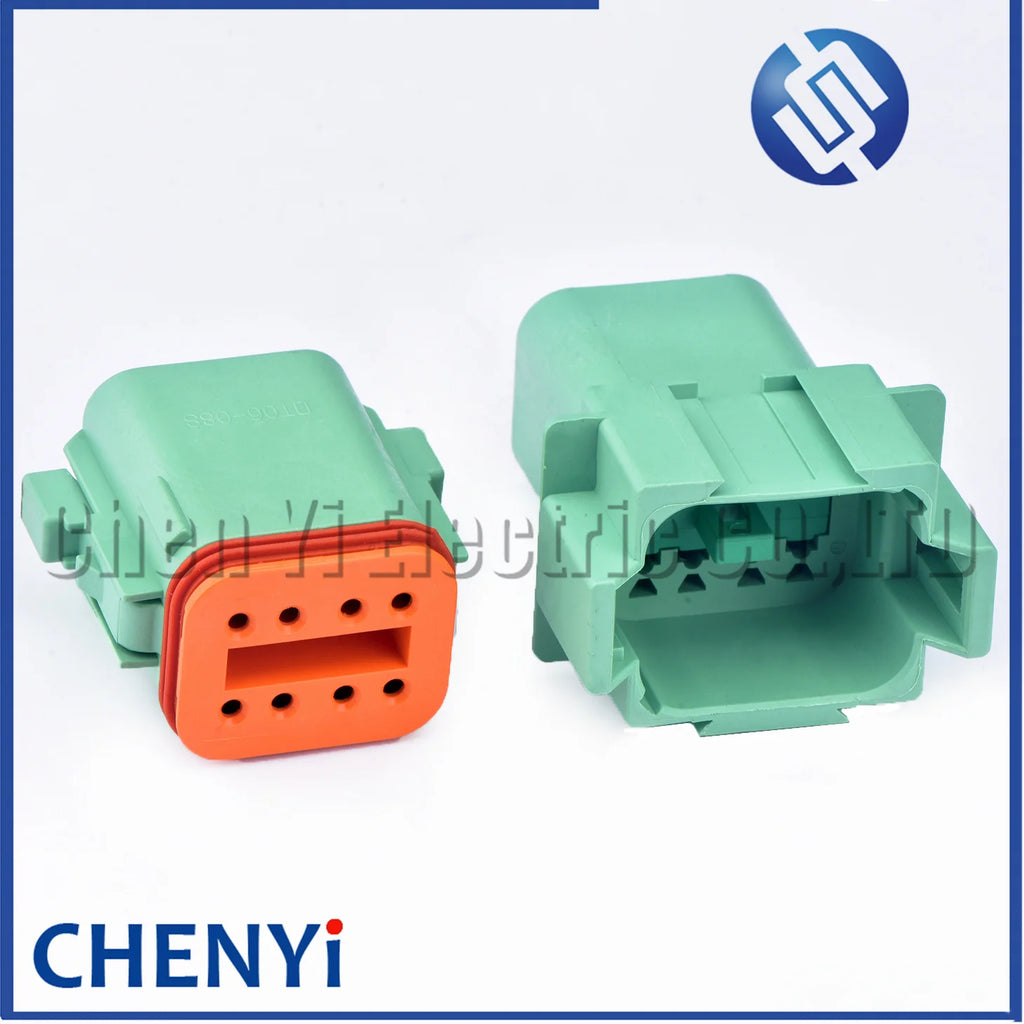 Green 8 Pin Male or Female Auto Waterproof Connector Sealed Plug DT06-8SC DT04-8PC DT06-08SC DT04-08PC with Pin For Deutsch