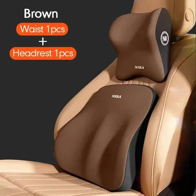 Car Seat Back Very Comfortable Memory, Support Soft and Comfortable Neck Headrest, Car Seat Back Cushion, Waist Cushion Amagi