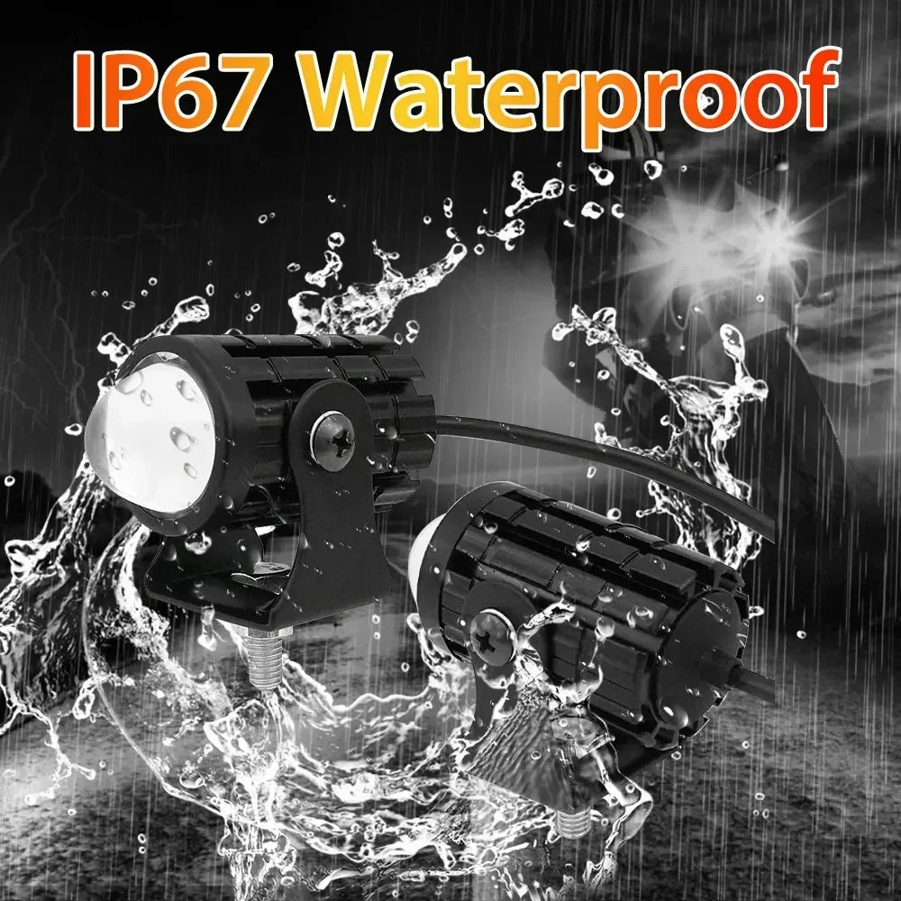Motorcycle Mini Driving Light Dual Colo for Headlight Auxiliary Spotlight Lamp R ATV Scooter Moto Fog Light Accessorie 12V Amagi