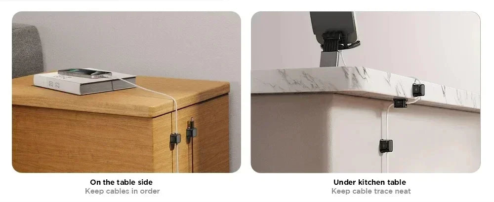 6/12 PCS Magnetic Cable Clips Cable Smooth Adjustable Cord Holder Under Desk Cable Management Wire Keeper Organizer Holder Amagi