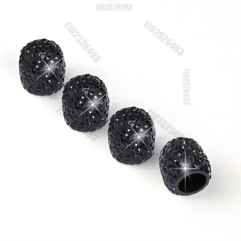 4pcs Diamond Crystal Car Tire Valve Caps Shining Dust-proof Wheel Valve Cover Vehicle Bling Valve Cap Car Styling Amagi