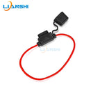 Automobile waterproof fuse box, car modified fuse socket, fuse holder with 30CM wire and fuse sheet