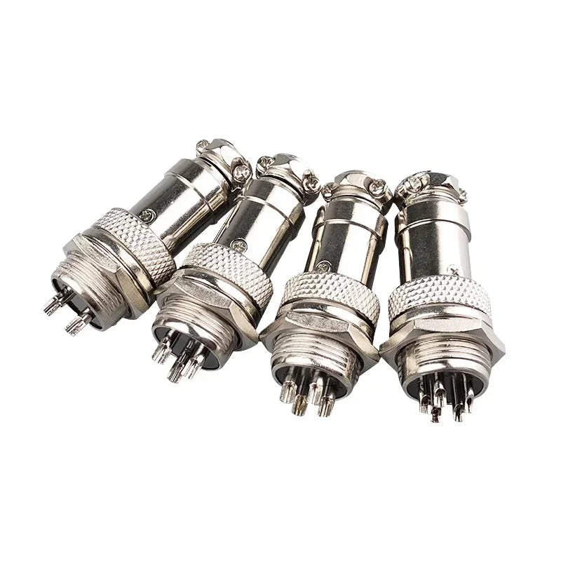 5Pcs GX16 Aviation Connector 2/3/4/5/6/7/8/9/10 Pin Male Plug Female Socket 16mm Wire Panel Mount Nut Type Circular Adapter