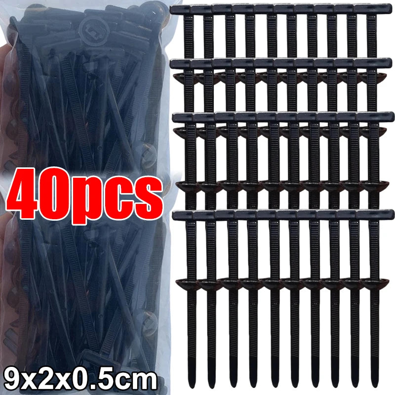 Universal Nylon Cable Tie Buckle Auto Fastener Screw Replacement Clip Car Fender Trunk Engine Guard Panel Wire Management Secure