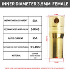 40Pcs Gold-Plated Bullet Banana Connectors, 2–8mm Pure Copper Plug Set for RC Brushless Motor & ESC Wiring