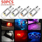 Car LED COB Bulb T10 W5W Signal Light 12V 7500K White Auto Interior Dome Reading License Plate Lamps Wedge Side Bulbs Amagi